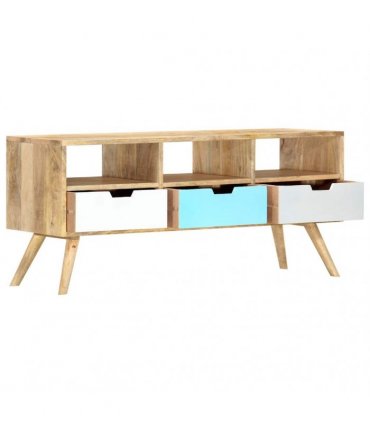 vidaXL TV Cabinet 110x35x48 cm Solid Mango Wood