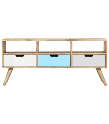 vidaXL TV Cabinet 110x35x48 cm Solid Mango Wood
