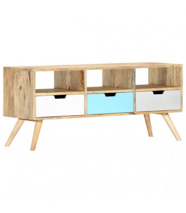vidaXL TV Cabinet 110x35x48 cm Solid Mango Wood