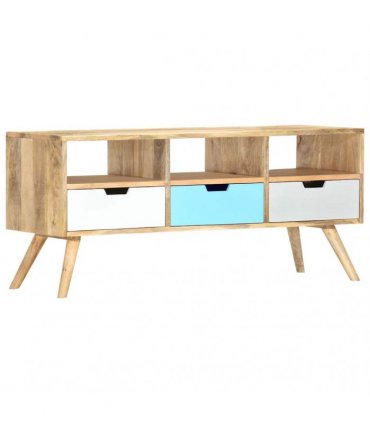 vidaXL TV Cabinet 110x35x48 cm Solid Mango Wood