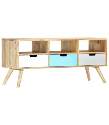 vidaXL TV Cabinet 110x35x48 cm Solid Mango Wood