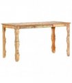 vidaXL Dining Table 140x70x76 cm Solid Reclaimed Wood