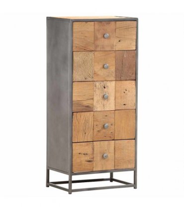 vidaXL Drawer Cabinet 45x30x100 cm Solid Reclaimed Wood