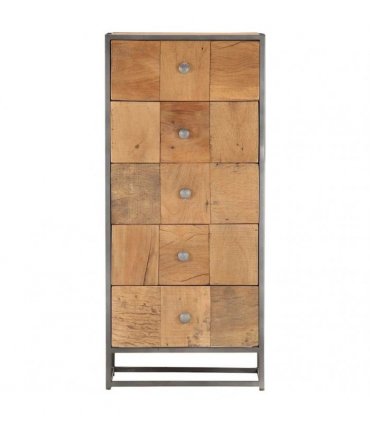 vidaXL Drawer Cabinet 45x30x100 cm Solid Reclaimed Wood