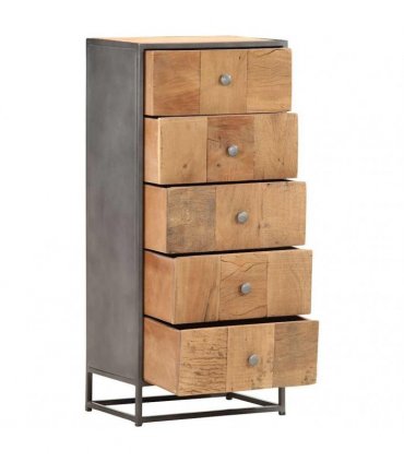 vidaXL Drawer Cabinet 45x30x100 cm Solid Reclaimed Wood