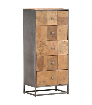 vidaXL Drawer Cabinet 45x30x100 cm Solid Reclaimed Wood