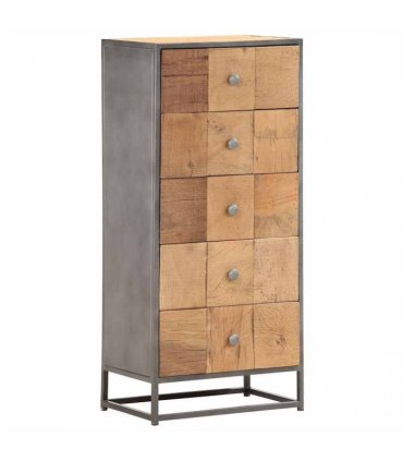 vidaXL Drawer Cabinet 45x30x100 cm Solid Reclaimed Wood