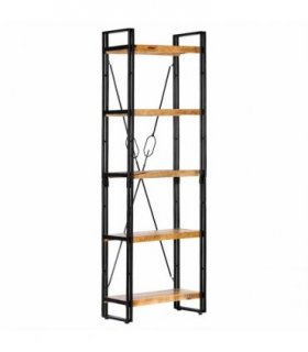 vidaXL 5-Tier Bookcase 60x30x180 cm Solid Mango Wood