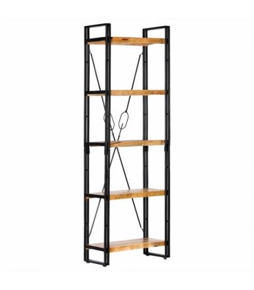 vidaXL 5-Tier Bookcase 60x30x180 cm Solid Mango Wood