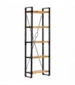 vidaXL 5-Tier Bookcase 60x30x180 cm Solid Mango Wood