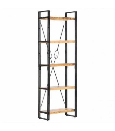 vidaXL 5-Tier Bookcase 60x30x180 cm Solid Mango Wood