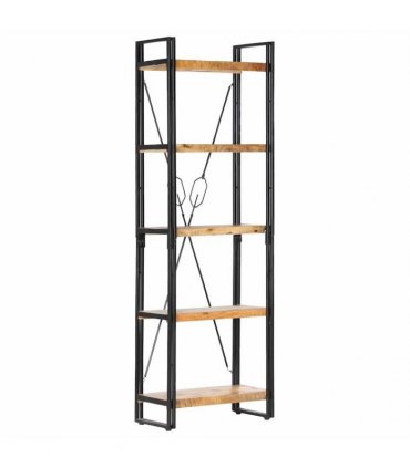 vidaXL 5-Tier Bookcase 60x30x180 cm Solid Mango Wood