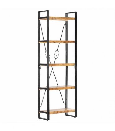 vidaXL 5-Tier Bookcase 60x30x180 cm Solid Mango Wood