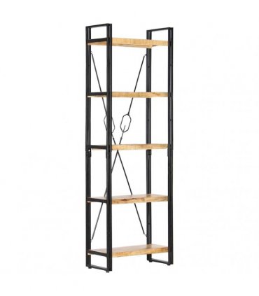 vidaXL 5-Tier Bookcase 60x30x180 cm Solid Mango Wood