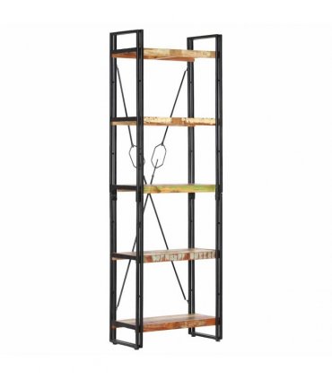 vidaXL 5-Tier Bookcase 60x30x180 cm Solid Reclaimed Wood