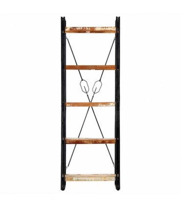 vidaXL 5-Tier Bookcase 60x30x180 cm Solid Reclaimed Wood