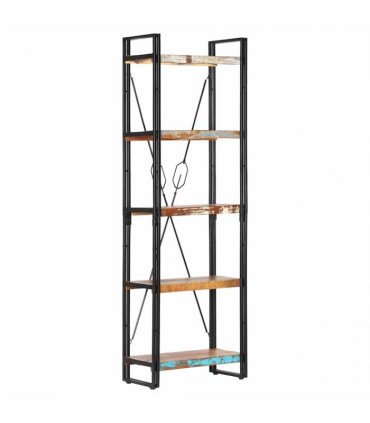 vidaXL 5-Tier Bookcase 60x30x180 cm Solid Reclaimed Wood