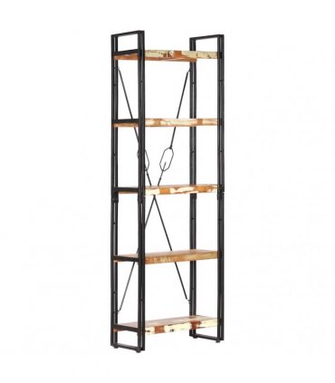 vidaXL 5-Tier Bookcase 60x30x180 cm Solid Reclaimed Wood