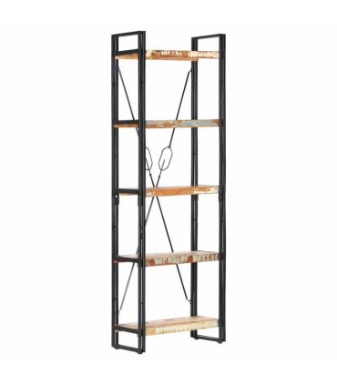 vidaXL 5-Tier Bookcase 60x30x180 cm Solid Reclaimed Wood