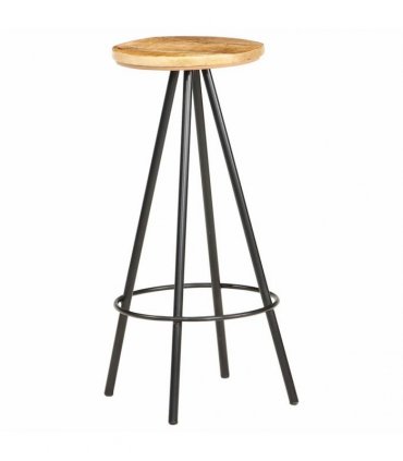 vidaXL Bar Stools 2 pcs Rough Mango Wood