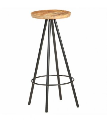 vidaXL Bar Stools 2 pcs Rough Mango Wood