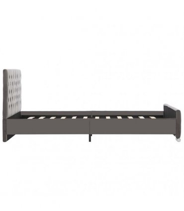 vidaXL Bed Frame without Mattress Grey Fabric 120x200cm