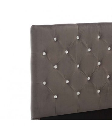 vidaXL Bed Frame without Mattress Grey Fabric 120x200cm