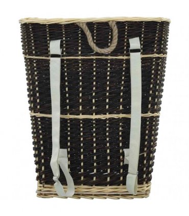 vidaXL Firewood Backpack with Carrying Belts 57x51x69cm Natural Willow