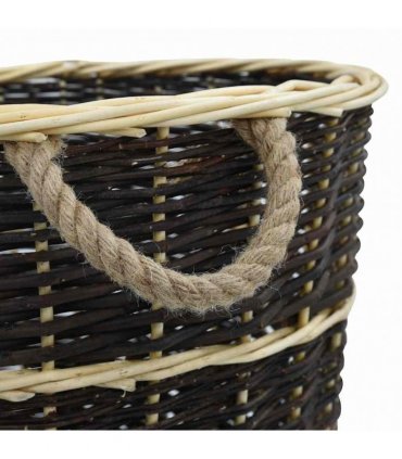 vidaXL Firewood Backpack with Carrying Belts 57x51x69cm Natural Willow