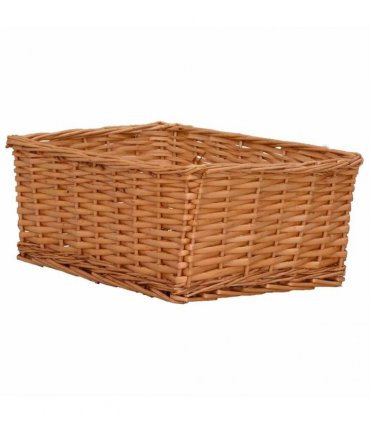 vidaXL 4 Piece Nesting Basket Set Brown Willow