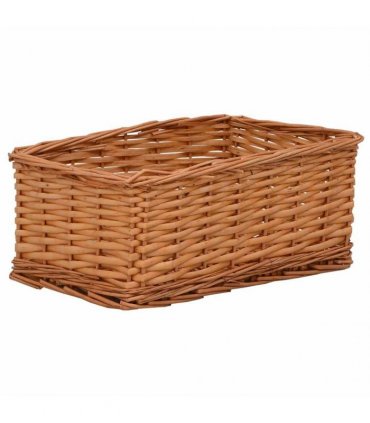 vidaXL 4 Piece Nesting Basket Set Brown Willow