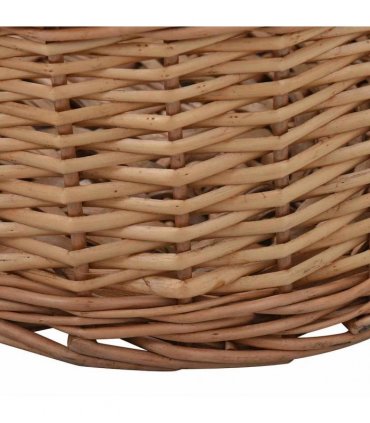 vidaXL Firewood Basket with Carrying Handles 88x57x34cm Natural Willow