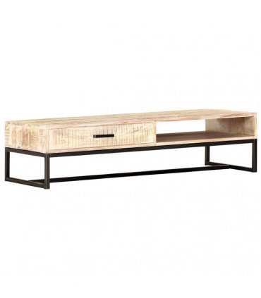 vidaXL Coffee Table White 117x50x30 cm Solid Acacia Wood