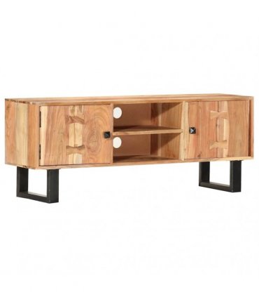 vidaXL TV Cabinet 118x30x45 cm Solid Acacia Wood