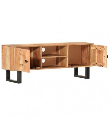 vidaXL TV Cabinet 118x30x45 cm Solid Acacia Wood