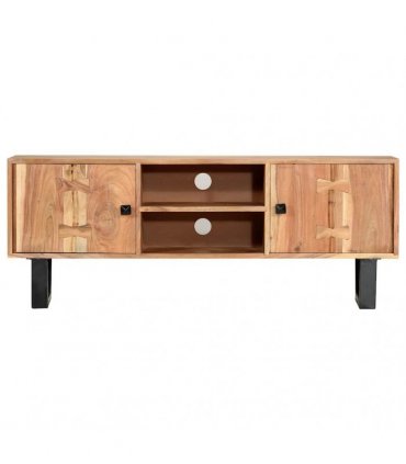 vidaXL TV Cabinet 118x30x45 cm Solid Acacia Wood
