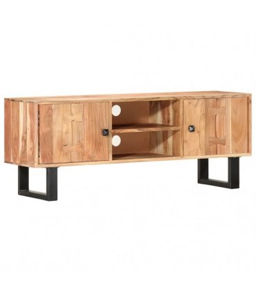 vidaXL TV Cabinet 118x30x45 cm Solid Acacia Wood