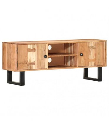 vidaXL TV Cabinet 118x30x45 cm Solid Acacia Wood