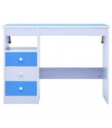 vidaXL Children Drawing Study Desk Tiltable Blue and White