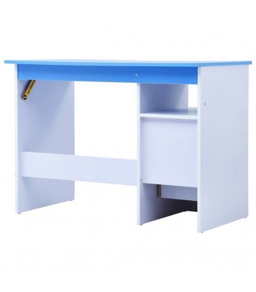 vidaXL Children Drawing Study Desk Tiltable Blue and White