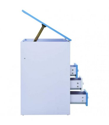 vidaXL Children Drawing Study Desk Tiltable Blue and White