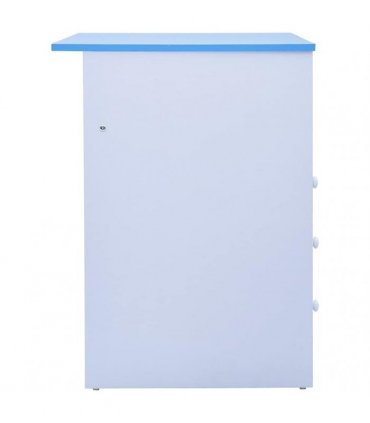 vidaXL Children Drawing Study Desk Tiltable Blue and White