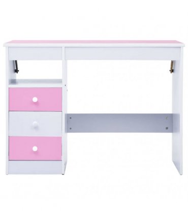 vidaXL Children Drawing Study Desk Tiltable Pink and White