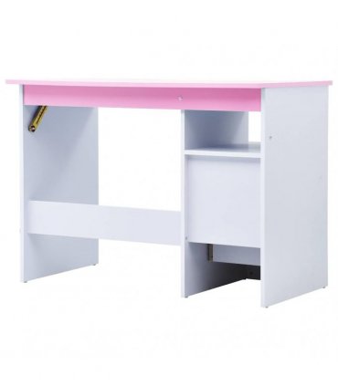 vidaXL Children Drawing Study Desk Tiltable Pink and White