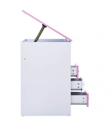 vidaXL Children Drawing Study Desk Tiltable Pink and White