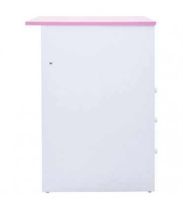 vidaXL Children Drawing Study Desk Tiltable Pink and White
