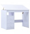 vidaXL Children Drawing Study Desk Tiltable White