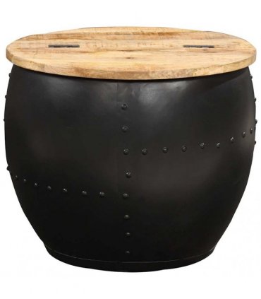 vidaXL Coffee Table Round 53x43 cm Solid Mango Wood
