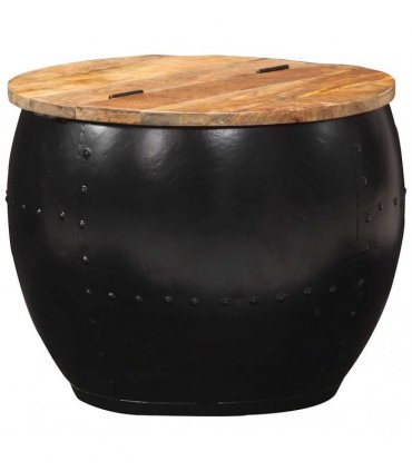 vidaXL Coffee Table Round 53x43 cm Solid Mango Wood