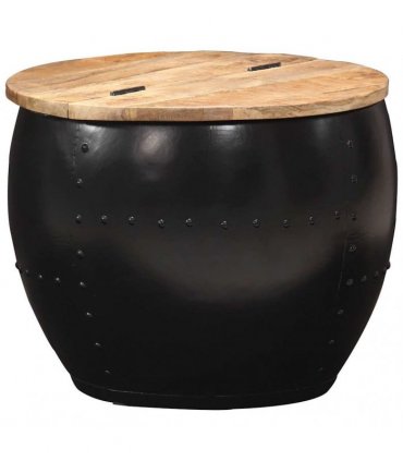 vidaXL Coffee Table Round 53x43 cm Solid Mango Wood